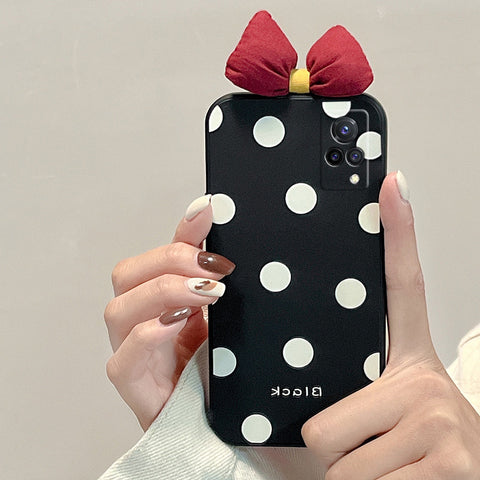 Polka Dot with Red Bow
