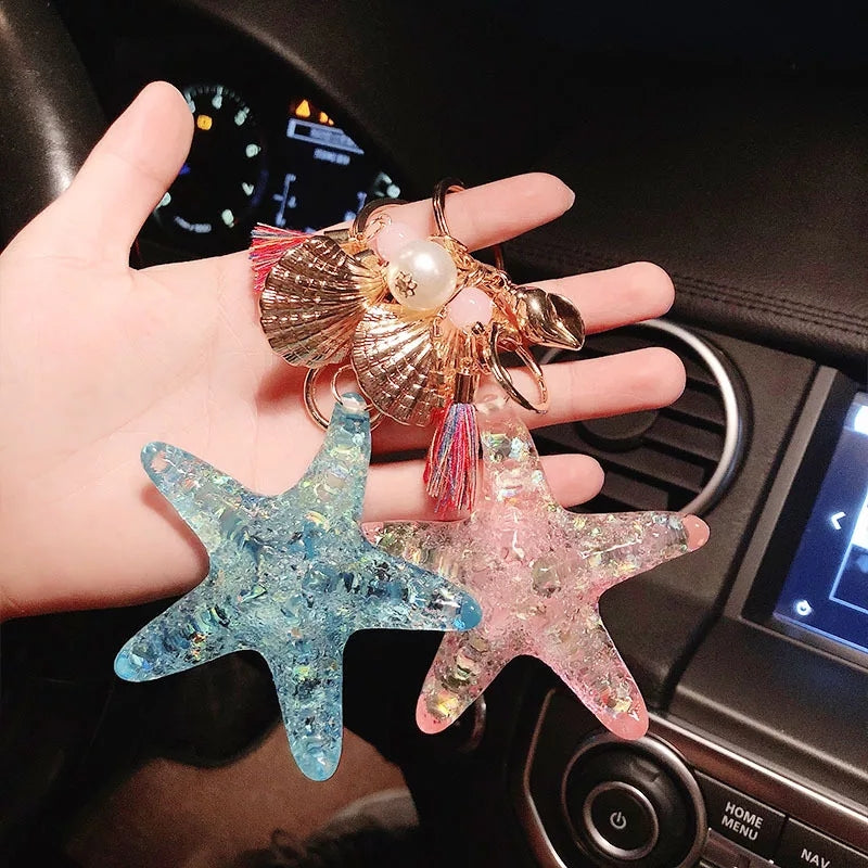 Starfish Pink Or Blue With Keychain