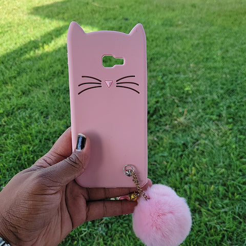 Cat With Puff Pink