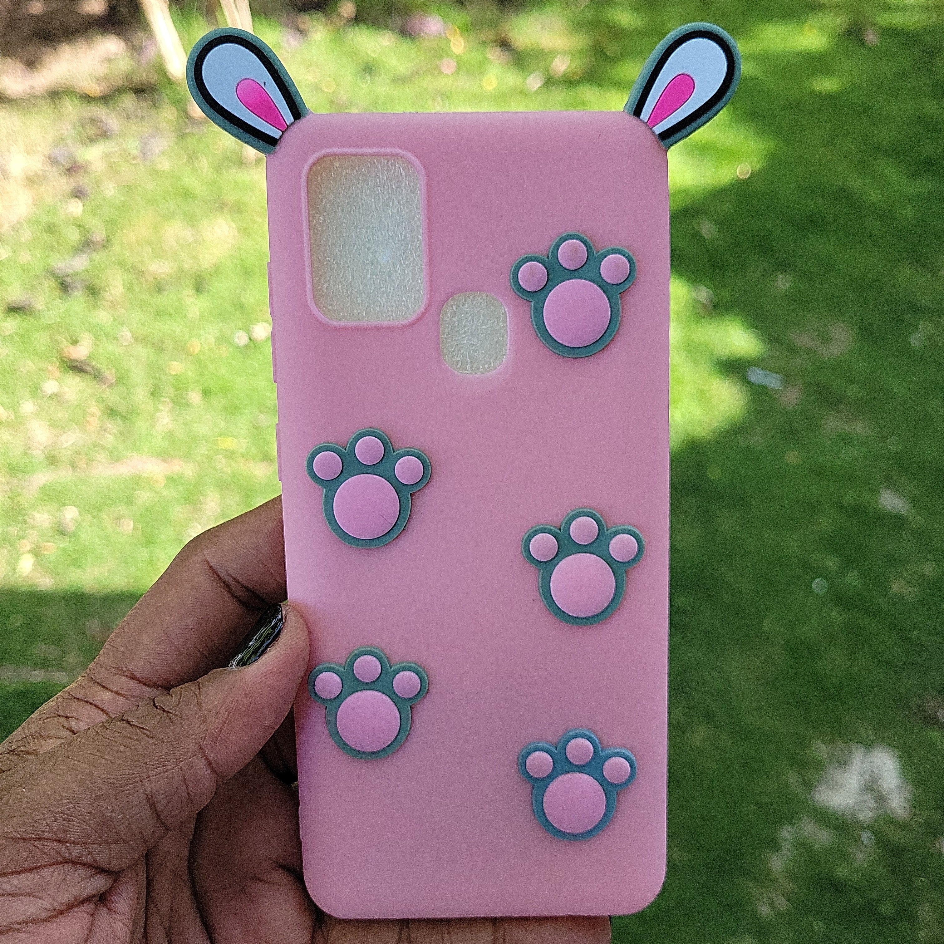 Cartoon Paw Pink With Pink Paw Popsocket