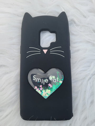 Cat With Heart Filled Glitter Liquid