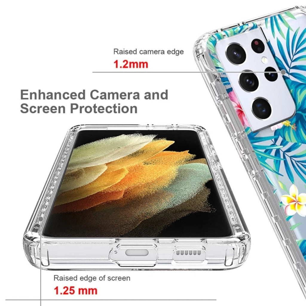 2 in 1 Floral Protective Case