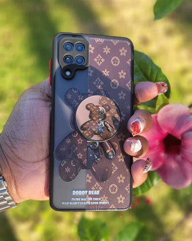 Luxury Robot Case With Popsocket